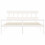 VidaXL (white, 200 x 200 cm/high) vidaXL Bed Frame with Headboard Mattress Foundation Bed Base Single Solid Wood 6