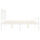 VidaXL (white, 200 x 200 cm/high) vidaXL Bed Frame with Headboard Mattress Foundation Bed Base Single Solid Wood 7