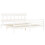 VidaXL (white, 200 x 200 cm/low) vidaXL Bed Frame with Headboard Mattress Foundation Bed Base Single Solid Wood 5