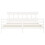 VidaXL (white, 200 x 200 cm/low) vidaXL Bed Frame with Headboard Mattress Foundation Bed Base Single Solid Wood 6