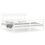 VidaXL (white, 200 x 200 cm/low) vidaXL Bed Frame with Headboard Mattress Foundation Bed Base Single Solid Wood 2