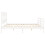 VidaXL (white, 200 x 200 cm/low) vidaXL Bed Frame with Headboard Mattress Foundation Bed Base Single Solid Wood 7