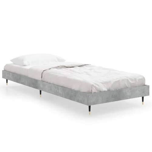 VidaXL (concrete grey, 75 x 190 cm) vidaXL Bed Frame Bedroom Platform Bed Frame Bedstead Bed Base Engineered Wood 1