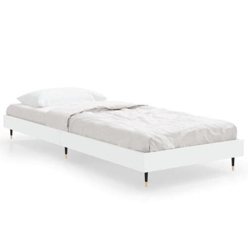 VidaXL (white, 75 x 190 cm) vidaXL Bed Frame Bedroom Platform Bed Frame Bedstead Bed Base Engineered Wood