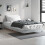 VidaXL (concrete grey, 90 x 200 cm) vidaXL Bed Frame Bedroom Platform Bed Frame Bedstead Bed Base Engineered Wood 3