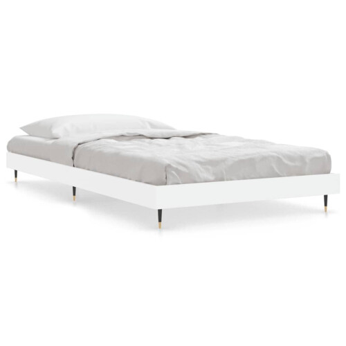 VidaXL (white, 90 x 200 cm) vidaXL Bed Frame Bedroom Platform Bed Frame Bedstead Bed Base Engineered Wood 1