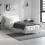 VidaXL (concrete grey, 75 x 190 cm) vidaXL Bed Frame Bedroom Platform Bed Frame Bedstead Bed Base Engineered Wood 3