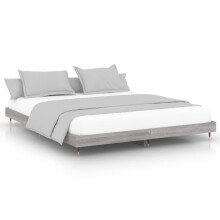 (grey sonoma, 120 x 200 cm) vidaXL Bed Frame Bedroom Platform Bed Frame Bedstead Bed Base Engineered Wood