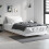 VidaXL (white, 90 x 200 cm) vidaXL Bed Frame Bedroom Platform Bed Frame Bedstead Bed Base Engineered Wood 3