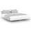 VidaXL (high gloss white, 200 x 200 cm) vidaXL Bed Frame Bedroom Platform Bed Frame Bedstead Bed Base Engineered Wood 1