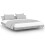 VidaXL (concrete grey, 200 x 200 cm) vidaXL Bed Frame Bedroom Platform Bed Frame Bedstead Bed Base Engineered Wood 1