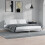 VidaXL (concrete grey, 200 x 200 cm) vidaXL Bed Frame Bedroom Platform Bed Frame Bedstead Bed Base Engineered Wood 3