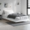 VidaXL (high gloss white, 90 x 190 cm) vidaXL Bed Frame Bedroom Platform Bed Frame Bedstead Bed Base Engineered Wood 3