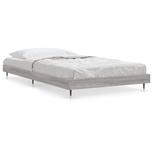 VidaXL (grey sonoma, 90 x 190 cm) vidaXL Bed Frame Bedroom Platform Bed Frame Bedstead Bed Base Engineered Wood 1