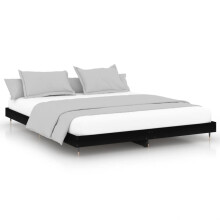 (black, 200 x 200 cm) vidaXL Bed Frame Bedroom Platform Bed Frame Bedstead Bed Base Engineered Wood