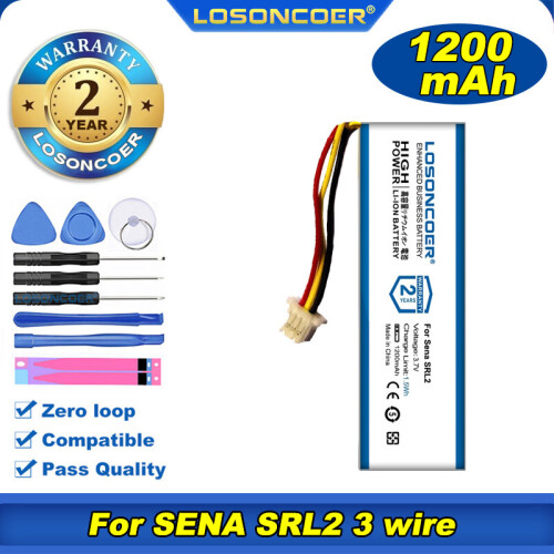 (SRL2 3 Wire) Original 100% Mah Polymer Battery, 1200, For Sena Srl2 Bluetooth Headset 1
