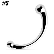 (S) Prostate Massage Wand Pure Metal G-spot Polished Steel Hard Dildo 692G
