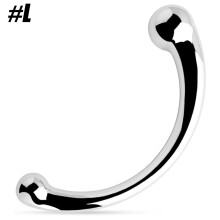 (L) Prostate Massage Wand Pure Metal G-spot Polished Steel Hard Dildo 692G