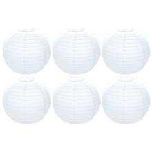50cm Pack Of 6 Large Round White Paper Light Shade Lampshades For Ceiling Lights