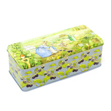 Beatrix Potter Peter Rabbit Storage Tin | Rectangle Kitchen Storage Tin Biscuit Cracker Tin | Long Deep Storage Tin With Hinged Lid