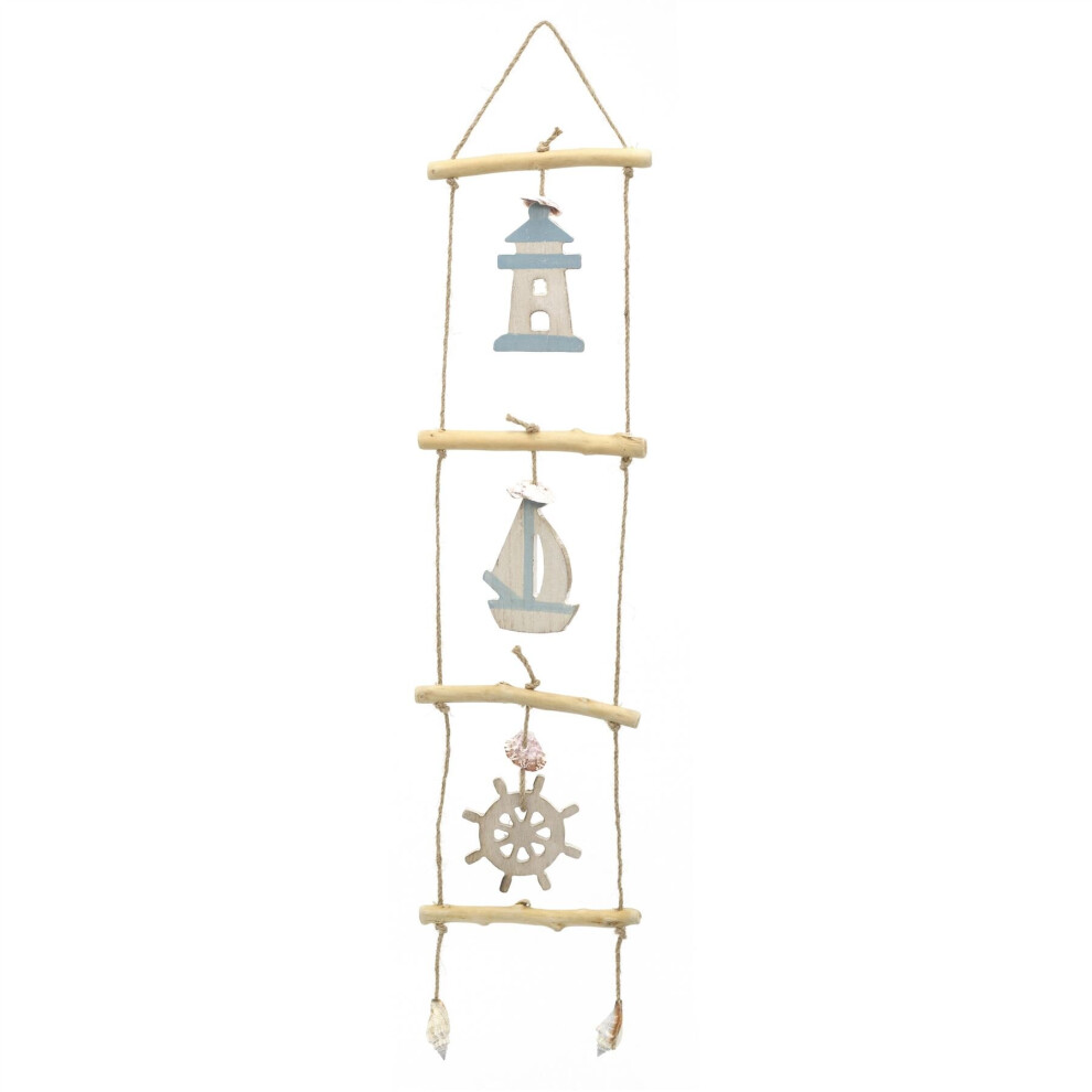 Carousel Shabby Chic Nautical Ladder Decoration | Nautical Ornament Hanging Seaside Decoration | Coastal Hanging Ornament Nautical Bathroom Accessories