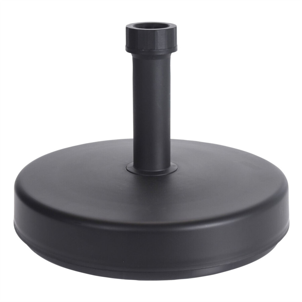 Charcoal Grey Heavy Duty Round Garden Umbrella Base | Outdoor Parasol Base Umbrella Stand For Patio Table | Sand Water Fillable Umbrella Base 25kg