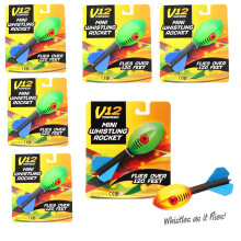 Pack Of 6 Torpedo Mini Rockets V12 Flying Toys Whistling Howlers Vortex Rockets