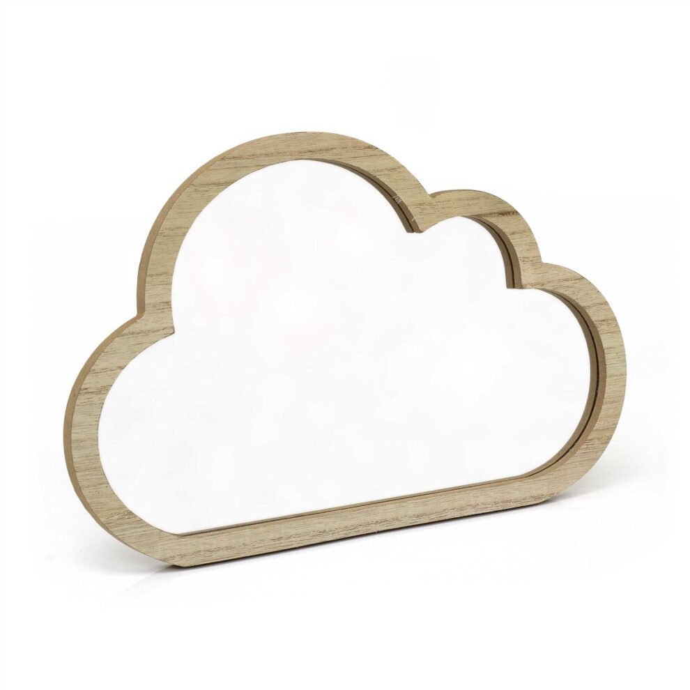 Children's Cloud Shaped Mirror Kids Bedroom Wall Mirror | Cloud Hanging Mirror For Nursery | Decorative Mirror For Child's Room - 34cm