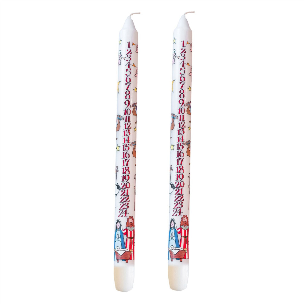 Carousel Countdown To Christmas Advent Candle | Advent Christmas Candle - Nativity