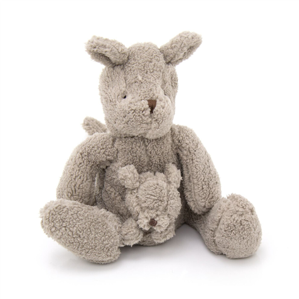 Decorative Fabric Kangaroo and Joey Doorstop Cute Door Holder | Novelty Indoor Door Stop Animal | Animal Door Stopper Weighted Door Stop - Grey
