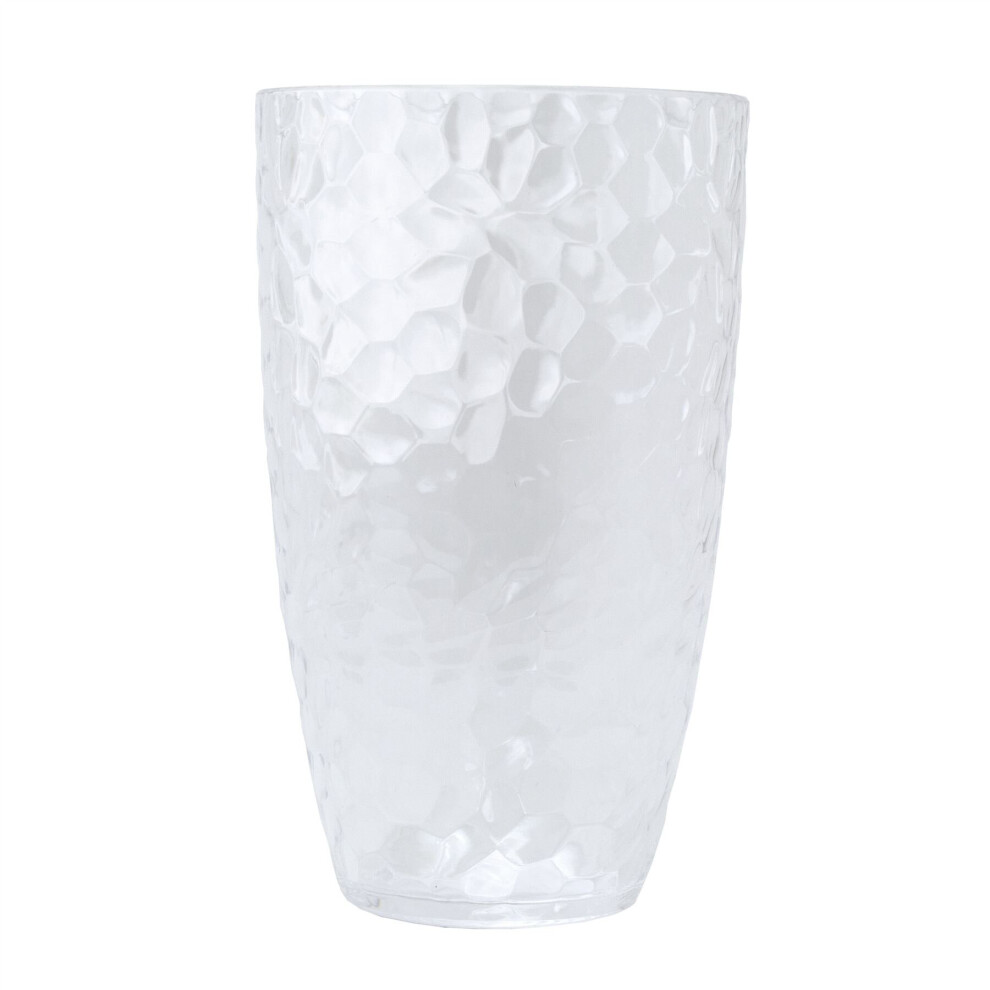 Large Embossed Plastic Tumbler Glass | Reusable Plastic Drinking Glass Clear Plastic Glass | Reusable Drinkware Outdoor Drinks Glass