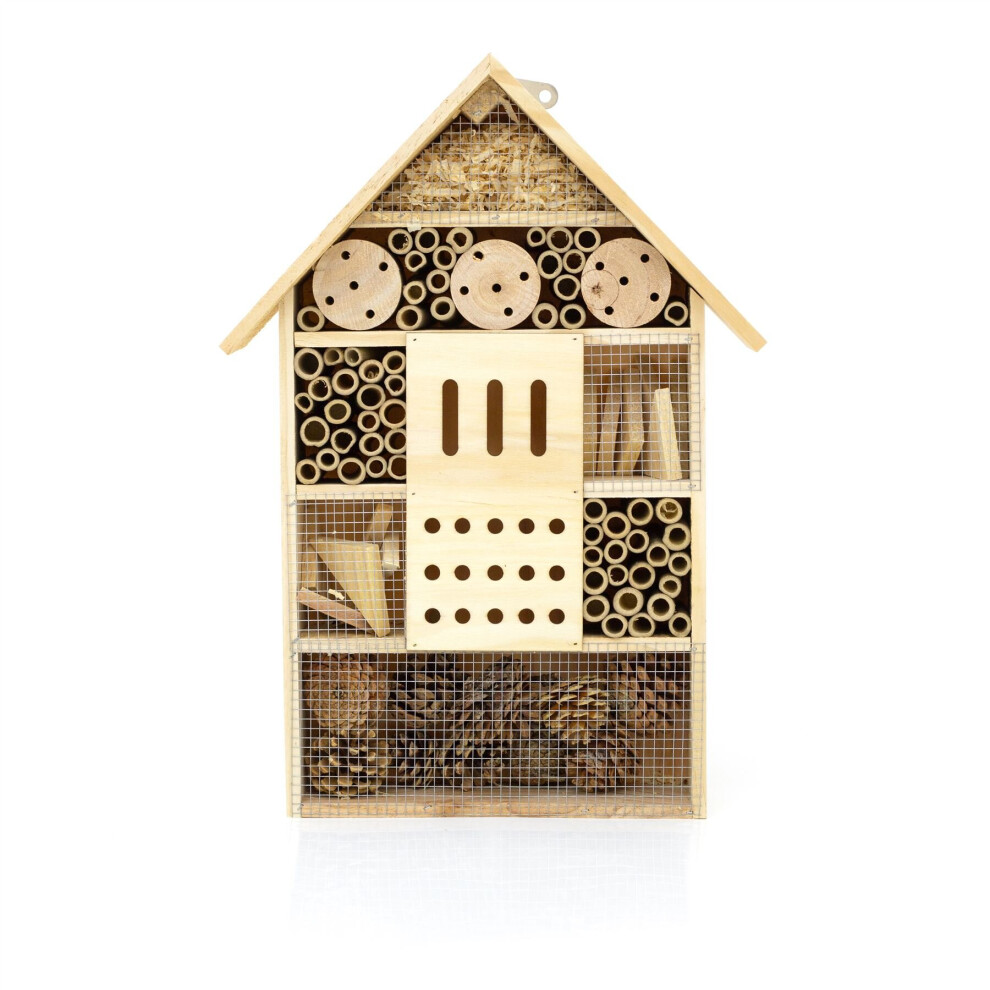 Carousel Extra Large Wooden Insect Hotel Wooden Insect House | Garden Bug Bee Hotel Nesting Habitat For Bees, Butterflies, Ladybirds | Bug House For Garden