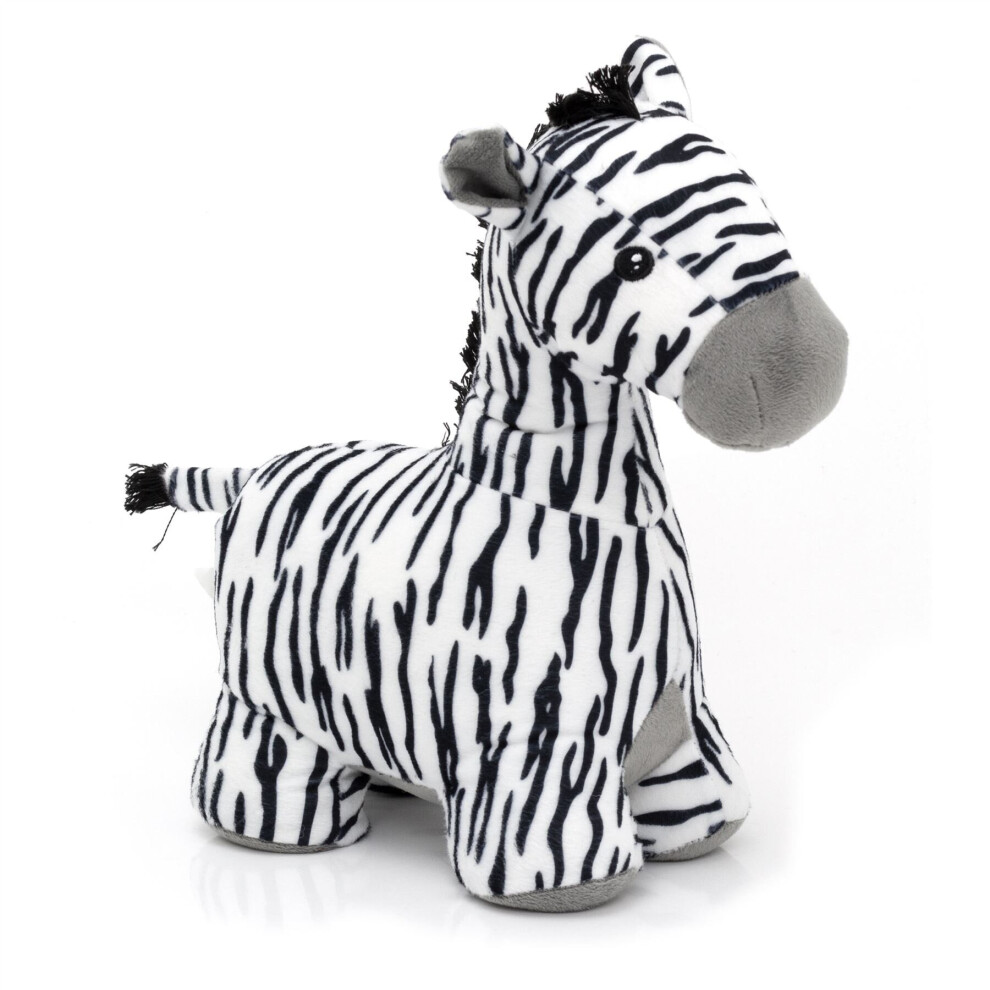 Carousel Novelty Animal Doorstop Fabric Door Stop | Wildlife Safari Jungle Animal Door Stop | Decorative Weighted Animal Door Stopper - Zebra