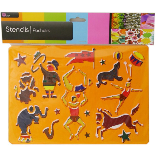 Carousel Art And Craft Stencil For Kids - Circus