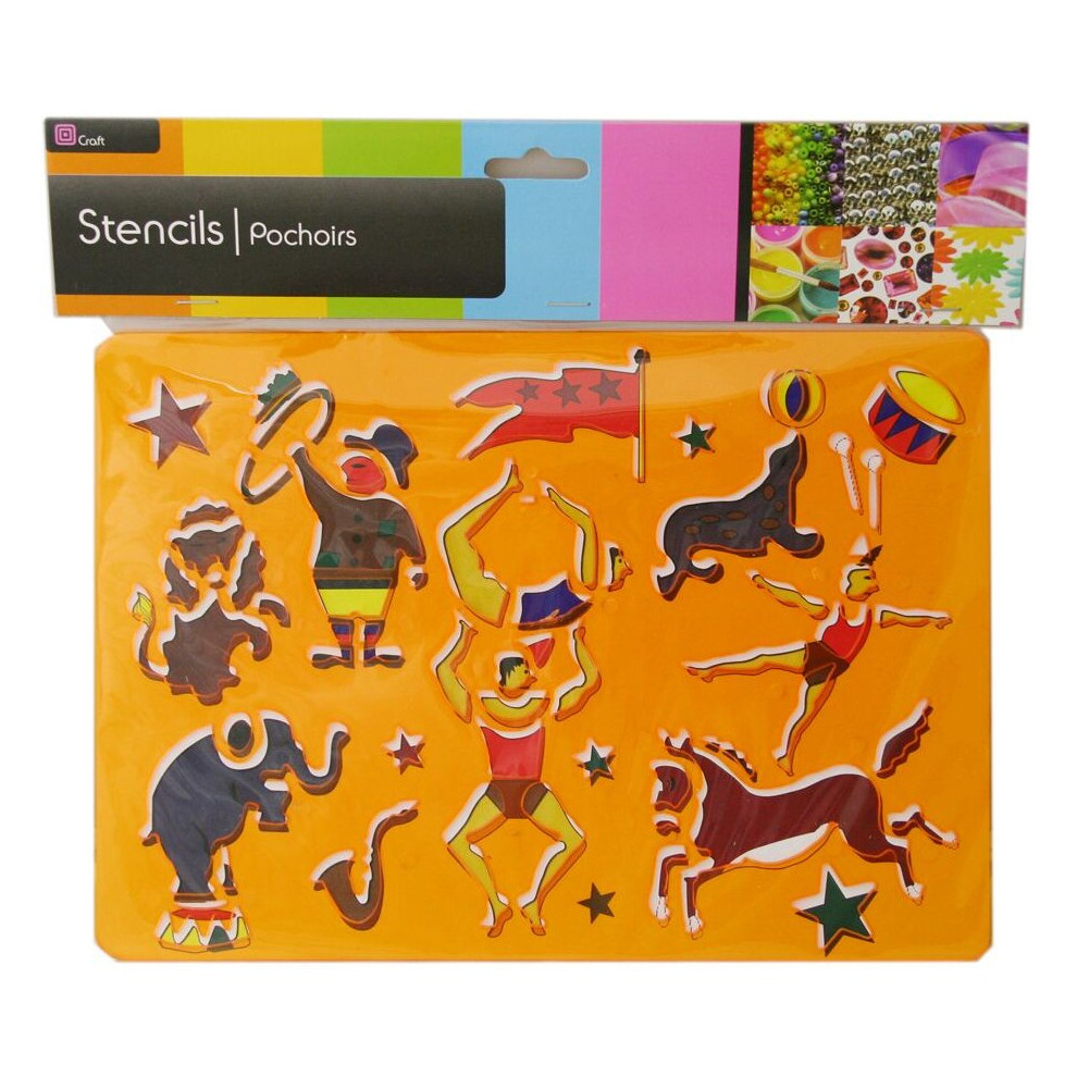 Carousel Art And Craft Stencil For Kids - Circus