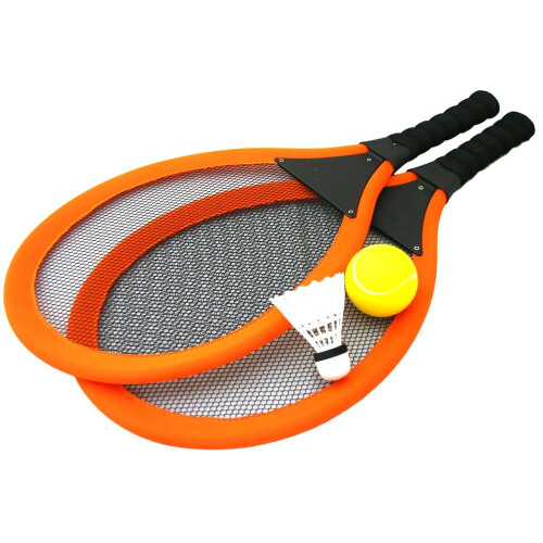 Carousel Jumbo Soft Tennis Set With Shuttlecock - Orange