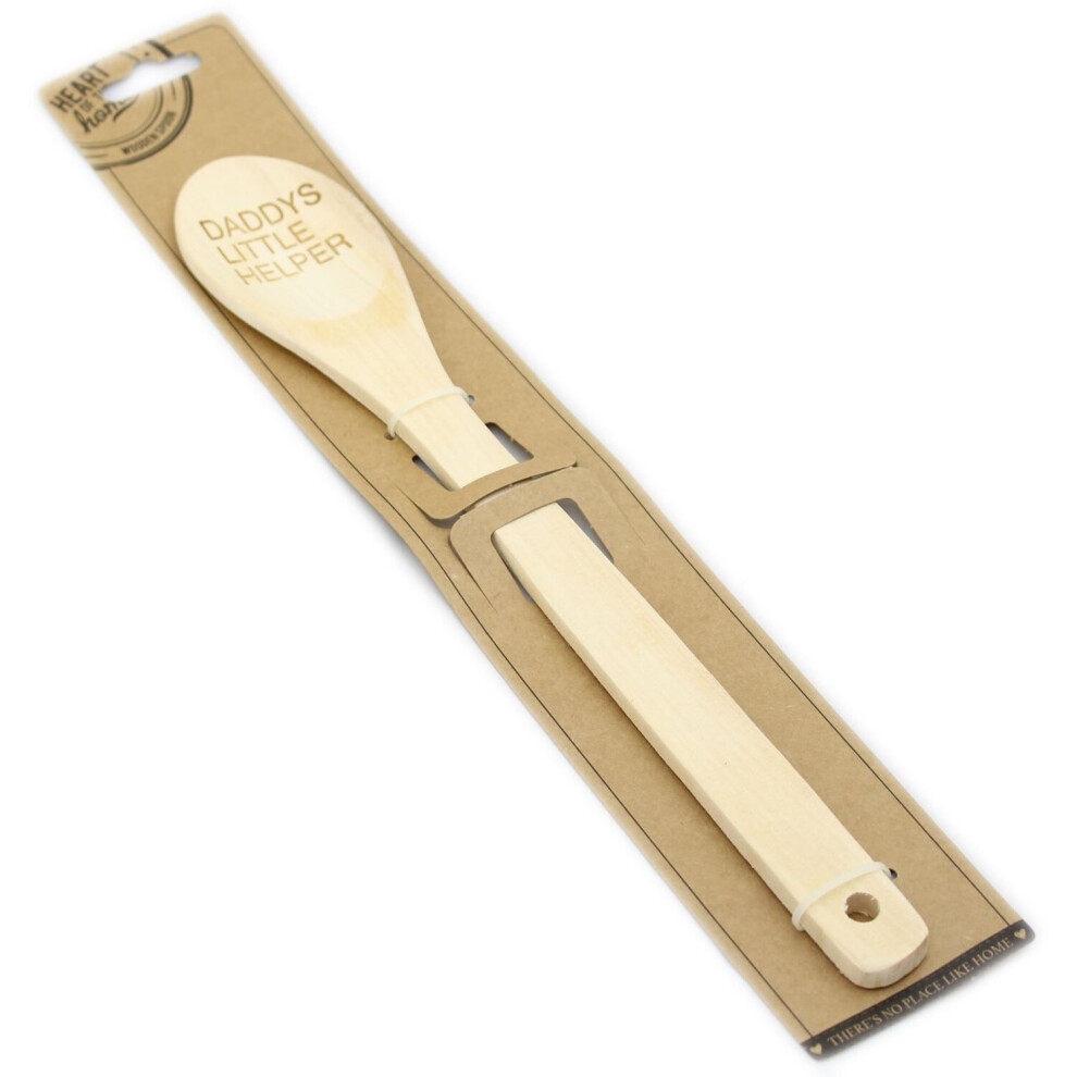 Heart Of The Home Cookery Baking Stirring Wooden Spoon ~ Daddy's Little Helper