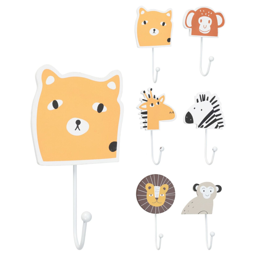 Carousel Kids Safari Animal Coat Hook | Childrens Jungle Themed Bedroom Wall Hook