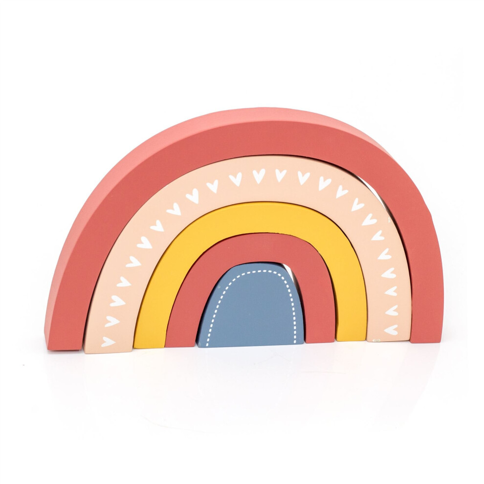 Children's Wooden Rainbow Decoration | Rainbow Blocks Ornament For Kids Room | Child's Decorative Rainbow Ornament Rainbow Decor For Nursery