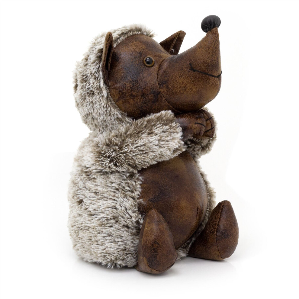 Carousel Herbert Hedgehog Doorstop Faux Leather Weighted Hedgehog Animal Door Stop 1.7Kg