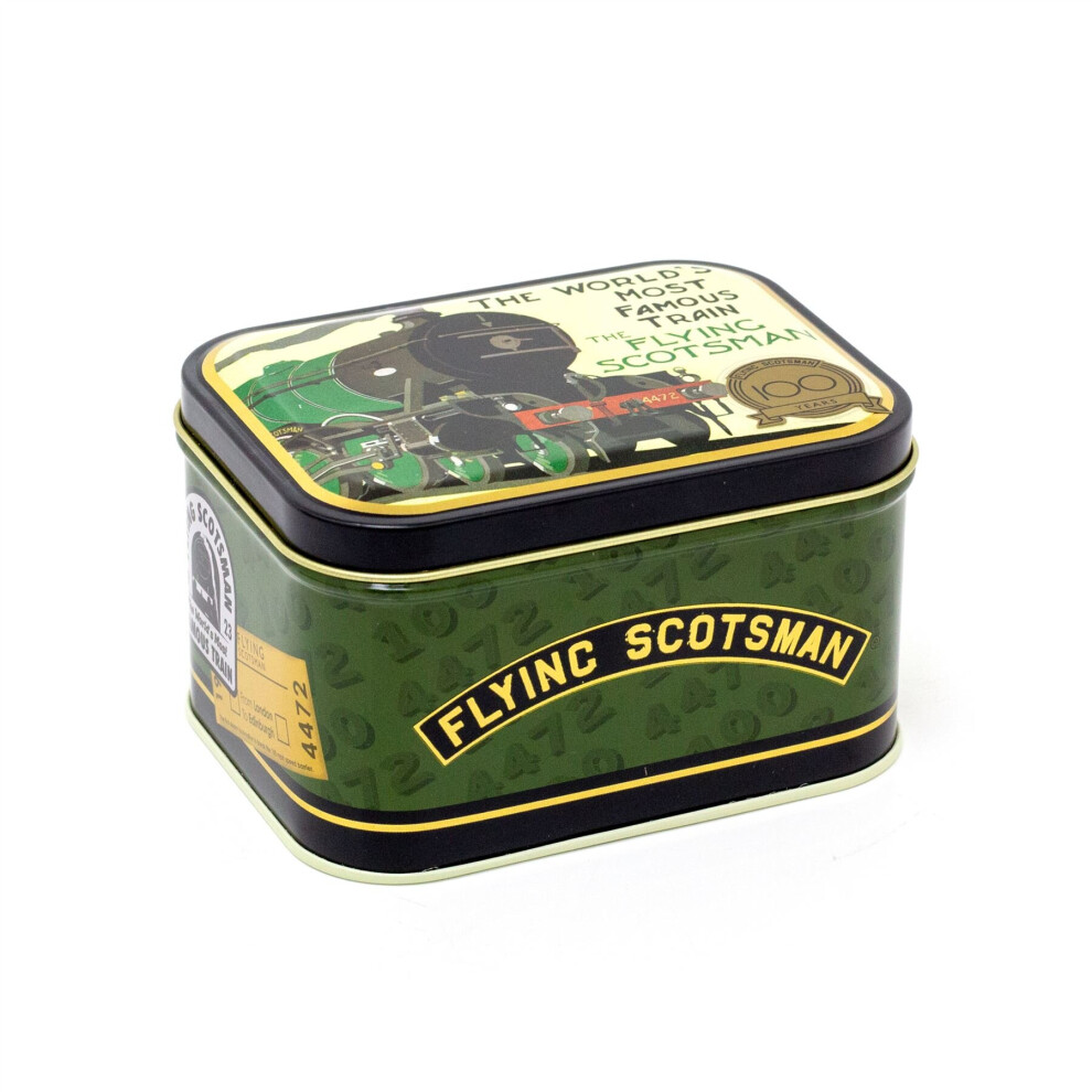Flying Scotsman Small Rectangle Tin | The Flying Scotsman Train Trinket Box Storage Pot Keepsake Tin Box | Decorative Train Tin Trinket Tin