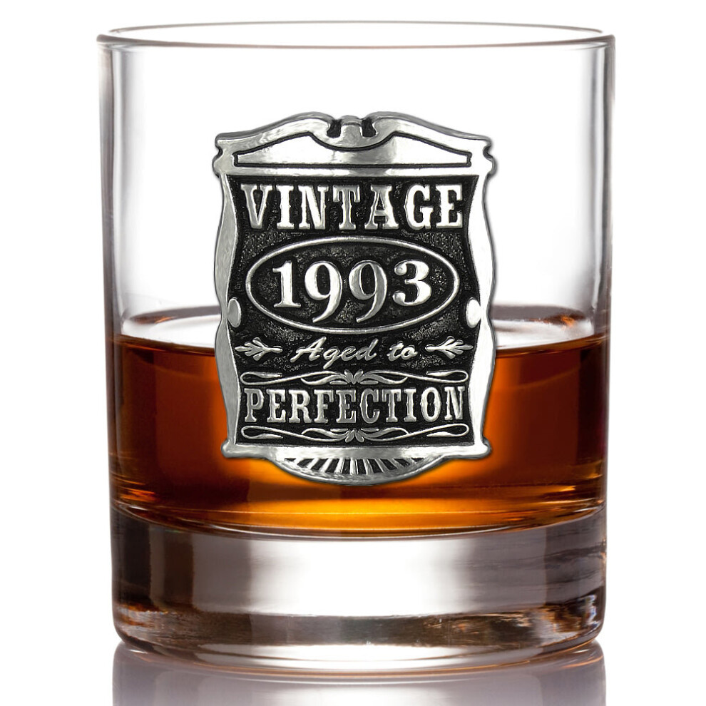 30th Birthday or Anniversary Gift 1993 Vintage Years Pewter Whisky Glass Tumbler