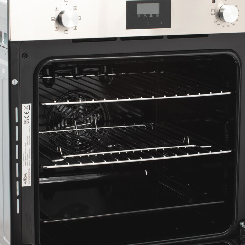 Willow Appliances Willow 60cm Stainless Steel Fan Oven, 7 Functions, Touch Control 1