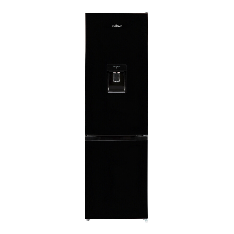 WILLOW WFFD250CDX No Frost 250L Fridge Freezer, Water Dispenser, Dark