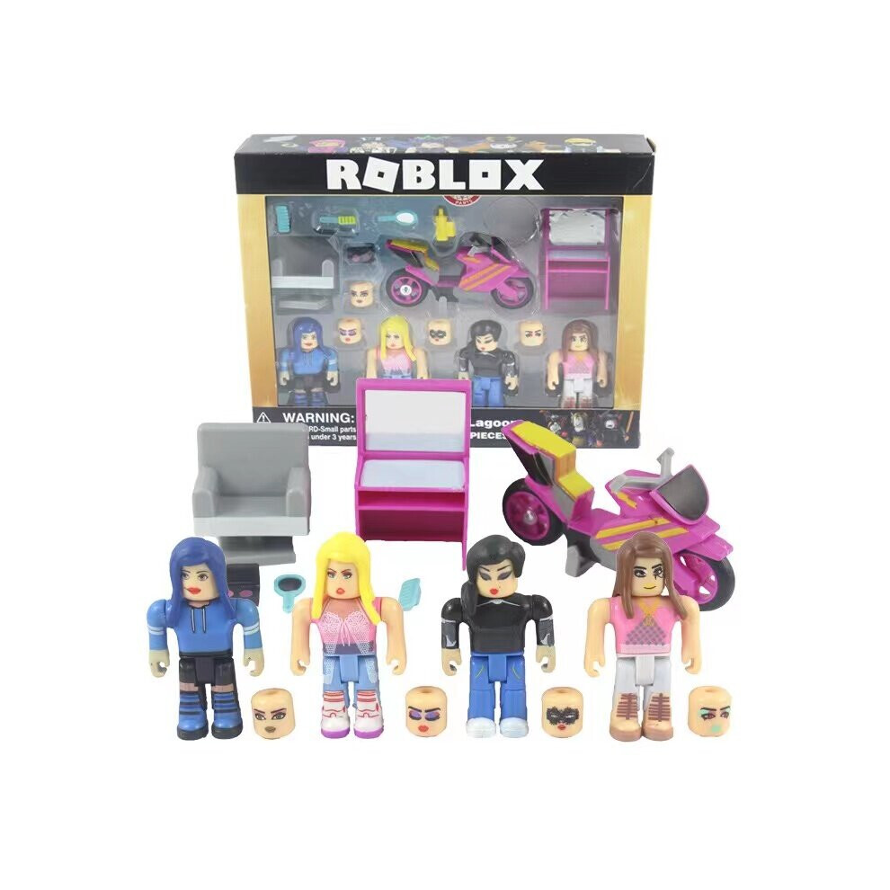 (Fashion Salon) Roblox Game Figma Oyuncak Champion Robot Mermaid Playset Action Mini Figure Toy