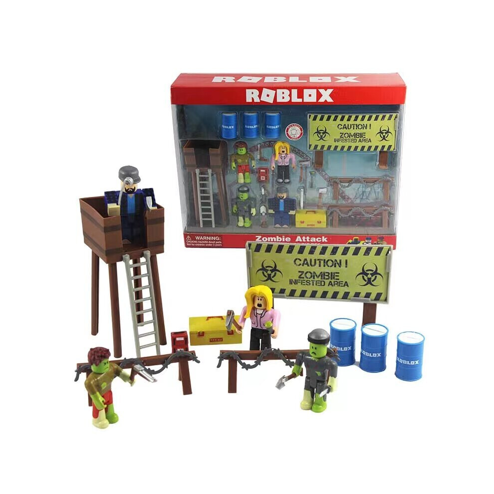 (Zombie Attack) Roblox Game Figma Oyuncak Champion Robot Mermaid Playset Action Mini Figure Toy