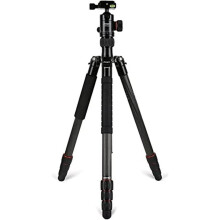 Fotopro X-Go Predator Adventure Tripod with 62Q Dual Action Ball Head Monopod for Traveler 4 Sections Aluminium X-Go Predator Matte Black