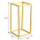 Living And Home (60cm) Gold Rectangular Flower Table Stand Centrepiece Pedestal Wedding Decor 40-100cm 2