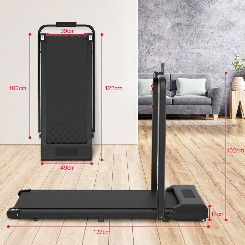 (Black, With Mat) Under Desk Electric Treadmill 2