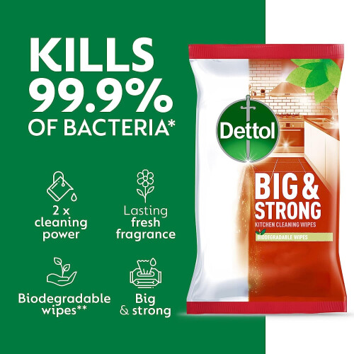 Dettol Dettol Big & Strong Kitchen Wipes 25x6 1